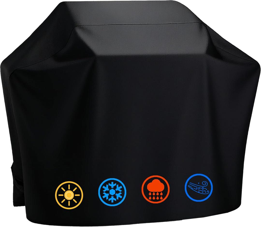 40 Inch Grill Cover, 420D Oxford Fabric Waterproof BBQ Cover, UV Resistant Outdoor Gas Grill Cover with Storage Bag for 36-40 Inch Freestanding Grills, Black