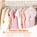 HOUSE DAY Premium Baby Hangers 20 Pack, 11 Inch Kids Plastic Hanger White, Slim Childrens Hangers for Infant, Toddler, Child Clothes, Non-Slip Sturdy and Durable Baby Clothes Hanger for Closet