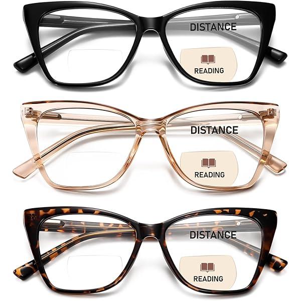 PUBOWT Oversized Reading Glasses Women Cat Eye Blue Light Computer Reader Stylish Unbreakable Fashion Large Eyewear PT2001A, +1.75