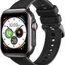 Smart Watch for Men for iPhone Android : 1.85" Smart Watch with 30 Days+1000 mAh Battery Life Make/Recive Call Heart Rate SpO2 Sleep Monitor 120+ Sport 5ATM Fitness Tracker Watch Pedometer Reloj Black