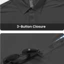 TBMPOY Men's Polo Shirts Short Sleeve 3-Button Golf Moisture Wicking Athletic Tennis T-Shirts Casual Collared Shirt (L)
