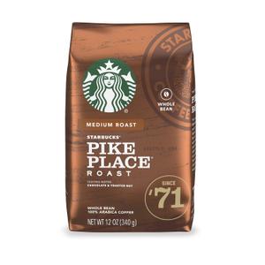 Starbucks Medium Roast Whole Bean Coffee Pike Place Roast 100% Arabica 1 bag (12 oz.),  BBD Not Found