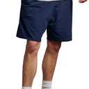 Russell Athletic Men's Relaxed Fit 9" Cotton Shorts with Pockets, Adjustable Elastic Waist, Sizes S-4X (Navy)