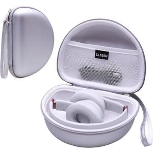 LTGEM Case Compatible with Beats Solo 4 / Studio Pro Headphone, Hard Travel Carrying Case for Beats Solo 4 / Studio Pro Headphone, Sliver