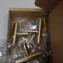 Ravinte 5 Pack Kitchen Cabinet Handles Champagne Bronze Single Hole Stainless Steel Pulls for Dresser Drawer Cupboard Handles with Screwdriver, 2 Inch Length