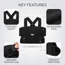 Arm Sling for Kids, Adjustable Shoulder Immobilizer Arm Support for Sleep | Soft Sling for Rotator Cuff Tear,Wrist,Elbow,Clavicle Fractured Recovery,Dislocation, Postoperative, fits Left & Right