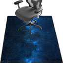 Chair Mat for Hardwood Floor, 48" x 36" Under Desk Mat for Rolling Computer Chair &Low Pile Carpet Floor, Anti-Slip Floor Protector for Home Office Blue Starry Sky
