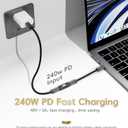240W for USB C Thunderbolt 5 Coupler Female to Female 2Pack, Support 120Gbps Bandwidth, 80Gbps, 16K, Dual 8K, 4K 540Hz, Triple 4K 144Hz for Thunderbolt 4 / 3, iPhone 17, USB4, Razer Blade, Mac mini M4