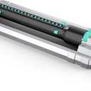QUOBAS Heavy Duty Oscillating Sprinkler, 18-Hole Nozzle with Zinc Alloy Metal Base, Adjustable Flow Control & Spray Width, with Cleaning Pin, Garden, Yard