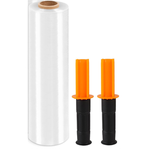 Plastic Wrap Stretch Film Roll, 1000ft 60 Gauge 500% Industrial Strength 15 inch Wide Clear Shrink Wrap Roll with Handles for Pallet Wrapping Shipping Moving (1
 Roll) Plastic Wrap Stretch Film Roll, 1000ft 60 Gauge 500% Industrial Strength 15 inch Wide Clear Shrink Wrap Roll with Handles for Pallet Wrapping Shipping Moving (1
 Roll)