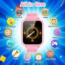 Cosjoype Kids Game Smart Watch Gift for Girls Age 6-12, 39 Puzzle Games HD Touch Screen Kids Watches with Video Camera Music Player Pedometer Flashlight 12/24hr Toys for 7 8 9 10 11 12 Year Old Girls