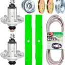 42" Deck Rebuild Kit Fits LA105 LA100 LA115 LA110 Jo hn Dee re LA145 LA120 LA125 D110 D130 D125 2 Spindle (GY21098) 2 Blade (AM137328) 4 Idler Pulley (GY20629 GY20067 GX20367)1 Be lt (GX20072).
