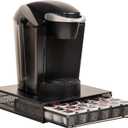 Mind Reader Single Serve Coffee Pod Drawer, 36 Pod Capacity, Countertop Organizer, Removable Dividers, Metal, Black