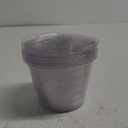 MECCANIXITY Plant Pot Saucer 4.3 Inch Plastic Round Flower Drip Tray for Indoor Outdoor, Clear Pack of 20