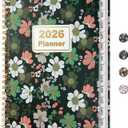 Timart 2026 Planner, January 2026 - December 2026, Weekly and Monthly Planner, Hardcover 2026 Calendar Planner Book with Tabs for Women, Perfect for Office School Home, A4 (8.5" x11")-Green Floral