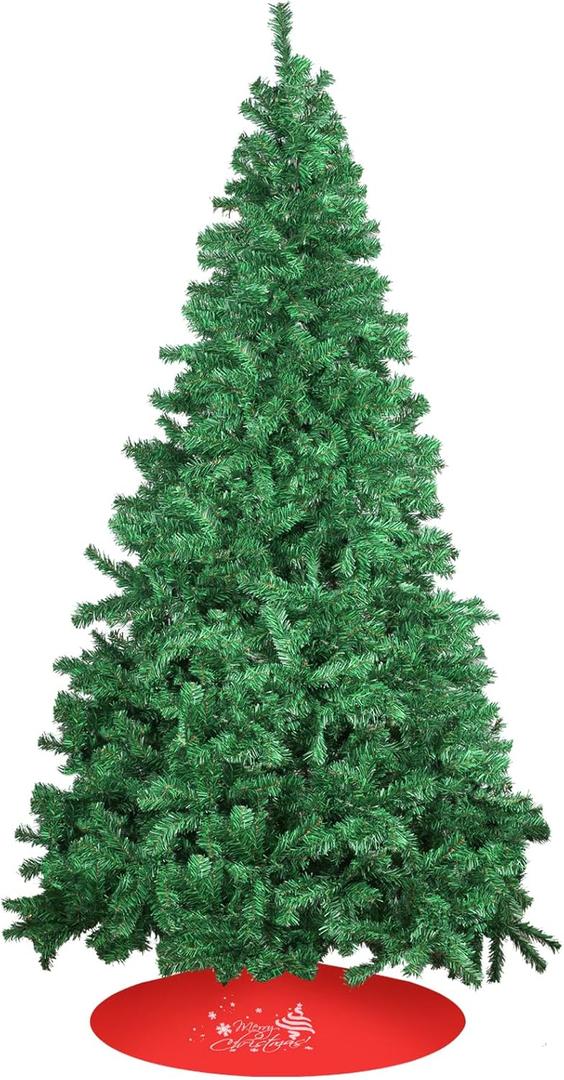 Artificial Christmas Tree, 7.5ft Premium Unlit Hinged Design, 1250 PVC Dense Branches Realistic Holiday Decor, Easy Assembly, Foldable Metal Stand