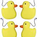 Umigy 4 Pcs Hot Tub Scum Absorber Pool Oil Absorbing Sponge Hot Tub Sponge for Scum Swimming Pool Spa Scum Absorber Hot Tub Accessories for Adults Pool Cleaning, Keeps Water Clear (Yellow Duck)