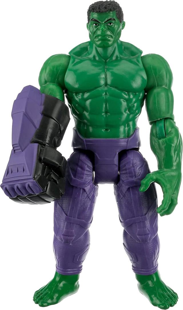 Avengers Marvel Mech Strike 6-inch Scale Action Figure Toy Hulk with Compatible Mech Battle Accessory, for Kids Ages 4 and Up, Black