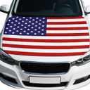 Ameri-ca Flag Car Hood Cover, Universal Fit for Car, SUV, or Van | 4X5 Ft Polyester Elastic Fabrics