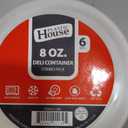 Plastic House 8 oz Deli Plastic Food Containers, 32/6ct