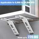 getlstub Air Conditioner Support Bracket, Adjustable Window AC Bracket, No Drilling, Heavy Steel Air Conditioner Stand Fit Most Single and Double-Hung Windows, Hold Up to 220lbs