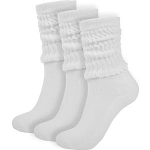 Crew Slouch Socks Women Retro Scrunch Short Soft Socks 