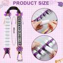 Lyrow Purple and Gold Graduation Money Lei Class of 2026 Ribbon Money Lei Graduation Cash Gift for Congrats Graduates Grad Leis with Cash Holder for Senior High School Party Supplies (Classic)