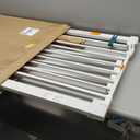 Babelio 36" Tall Upgraded Baby Gate with Cat Door, 29-43" Auto Close Durable Dog Gate for Stairs, Doorways and House, Easy Walk Thru Safety Gate with Pet Door Includes 4 Wall Cups, White