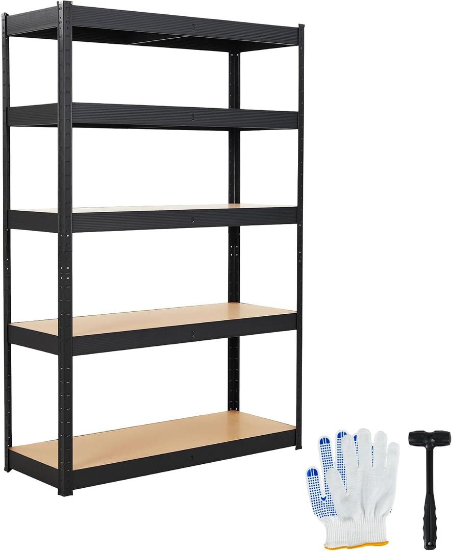 Garage Storage Shelves,36x24x72 Heavy Duty Garage Shelving Metal Adjustable Garage Shelves,5-Tier Adjustable Shelving Units,Loads 2000 LBS,Metal Storage Utility Racks for Warehouse,Pantry, Basement