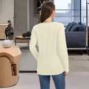 Women's Long Sleeve Tunic 2026 Blouses Knit Sweater Casual Basic Shirts Tee Shirts Tops (Pink, M)
