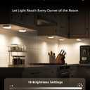 EZVALO Under Cabinet Lighting with Charging Station, 1000mAh Rechargeable Puck Lights with Remote, 3 Color Temps & 12 RGB Closet Lights, Dimmable Motion Sensor Lights for Shelf, Kitchen (6 Packs)