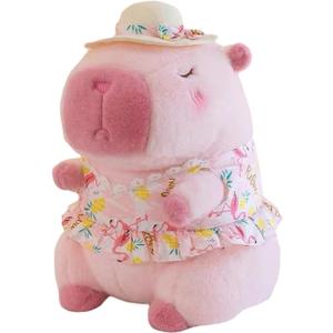 Cute Capybara Plush, 10 Inch Capybara Stuffed Animal Kawaii Capybara Doll Pillow Gifts for Boys Girls