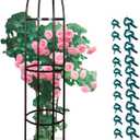 Garden Obelisk Trellis for Climbing Plants Outdoor 6.3 Feet Tall Rose Heavy Duty Metal Trellis Plant Support for Vines Clematis Flowers, Bronze