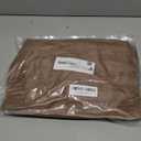 misaya Round Fitted Tablecloth with Elastic Edge, 100% Waterproof Oil Proof Plastic Table Cover, Vinyl Flannel Backed Tablecloth Fits 36"-44" Round Tables for Dinner, Outdoor, Picnic, Oak Wooden Grain