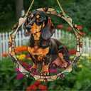 Christmas Ornament, Stained Glass for Xmas Tree, Christmas Tree Dachshund