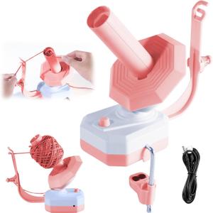 Mesen Electric Yarn Winder for Crocheting, Large Capacity Yarn Ball Winder for Knitting, Stepless Speed Automatic Yarn Winder Wool Spinner Roller for Crochet Lovers