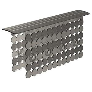 Bligli Plastic Sink Saddle, Sink Divider Mat with Strong Suction Cups, Kitchen Divided Sink Protector Mat for Glassware Dishes, Easy to Clean and No Smell, 9.5" x 12", Translucent Grey