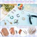 328 Feet Tarnish Resistant Copper Wires 28 Gauge Jewelry Craft Wires Beading Wire for Jewelry Making, Wire Wrapping and Crafting(Copper)