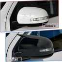 MUXEE Side Mirror Cover,for Mitsubishi Outlander Sport 2011-2024/Mitsubishi Outlander 2013-20202PCS Horned Turn Signal housing Cover SetsCar Sport Accessories - Bright Black