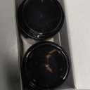 SheeChung 4-Pack Black Stackable Apothecary Jars - (10oz & 12oz) Mixed Sizes Qtip Holder - Modern Industrial Bathroom Accessories Decor with Storage Lids - Translucent Black