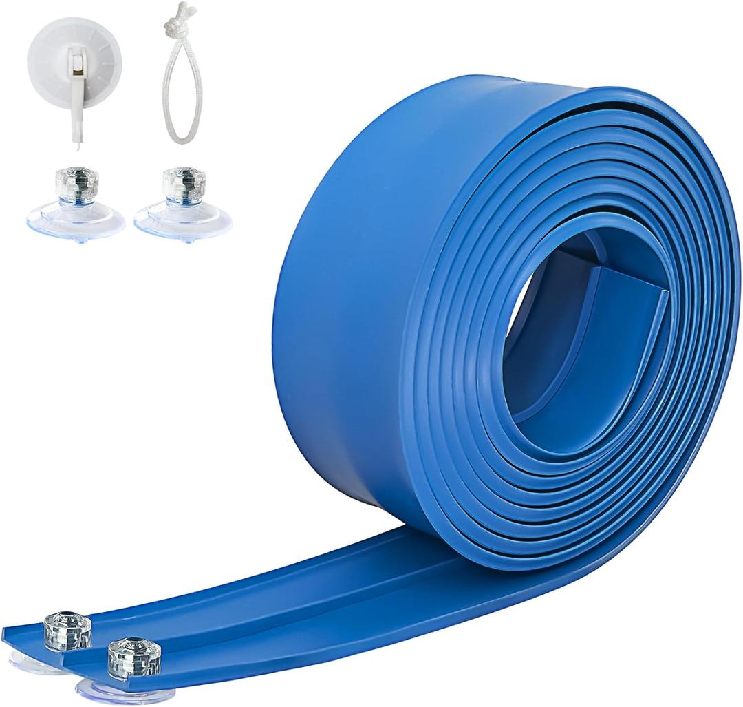 Flex Track 15 Ft Starter Set, Flexible Race Car Ramp Track for Ages 3 & Up with Suction Cups Compatible with Diecast 1/64th Cars (Blue)