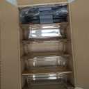 Rubbermaid Brilliance Glass Food Storage Containers, 3.2 Cup, Set of 4, BPA-Free, Leak-Proof, Clear