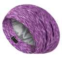 LULUSILK Mulberry Silk Lined Sleep Cap, No More Frizzy Tangled Hair, Stay On Silk Hair Wrap for Sleeping with Adjustable Strap, Silk Bonnet for Women and Men, Assorted Color Purple, Pack of 1