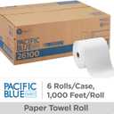 Georgia-Pacific Pacific Blue Select 7.875" Recycled Paper Towel Rolls by GP PRO, White, 26100, 1000 Feet Per Roll, 6 Rolls Per Case, 6 Count