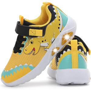 Toddler Boys Light Up Shoes Lightweight LED Flashing Breathable Mesh Walking Sneakers for Toddler and Little Kids 11.5