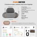 3-in-1 Rechargeable Neck Massager Pillow with Heat, Vibration, Traction Massager for Neck Pain and Hump Relief, Gifts for Men Women Home Office Travel