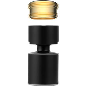 Hibbent NSF/ANSI/CAN 61 Certified Faucet Aerator, 360 Degree Swivel Kitchen Sink Aerator, CUPC Certification Dual-function Sprayer Faucet Replacement Part 55/64 Inch Female Thread - Matte Black