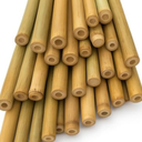 LJAAJSUV 24 inches Plant Stakes Natural Garden Bamboo Sticks for Indoor and Outdoor Plants, Plant Support Stakes for Tomatoes, Beans, Potted Plants (Pack of 2, Count of 60)