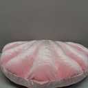 Seashell Decorative Pillow Shell Shaped Throw Pillow 3D Insert Beach Pillow Soft Velvet Pillow Sea Ocean Decoration Couch Bed Pillow Cushions(Pink,18 X 13 inch)