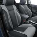 FREESOO Car Seat Covers Full Set - Faux Leather Universal Automotive Seat Covers Car Seat Cover Protectors Universal Fit for Most 5 Seats Cars Sedans Trucks SUVs with Breathable Waterproof BlackGrey (BlackGray)